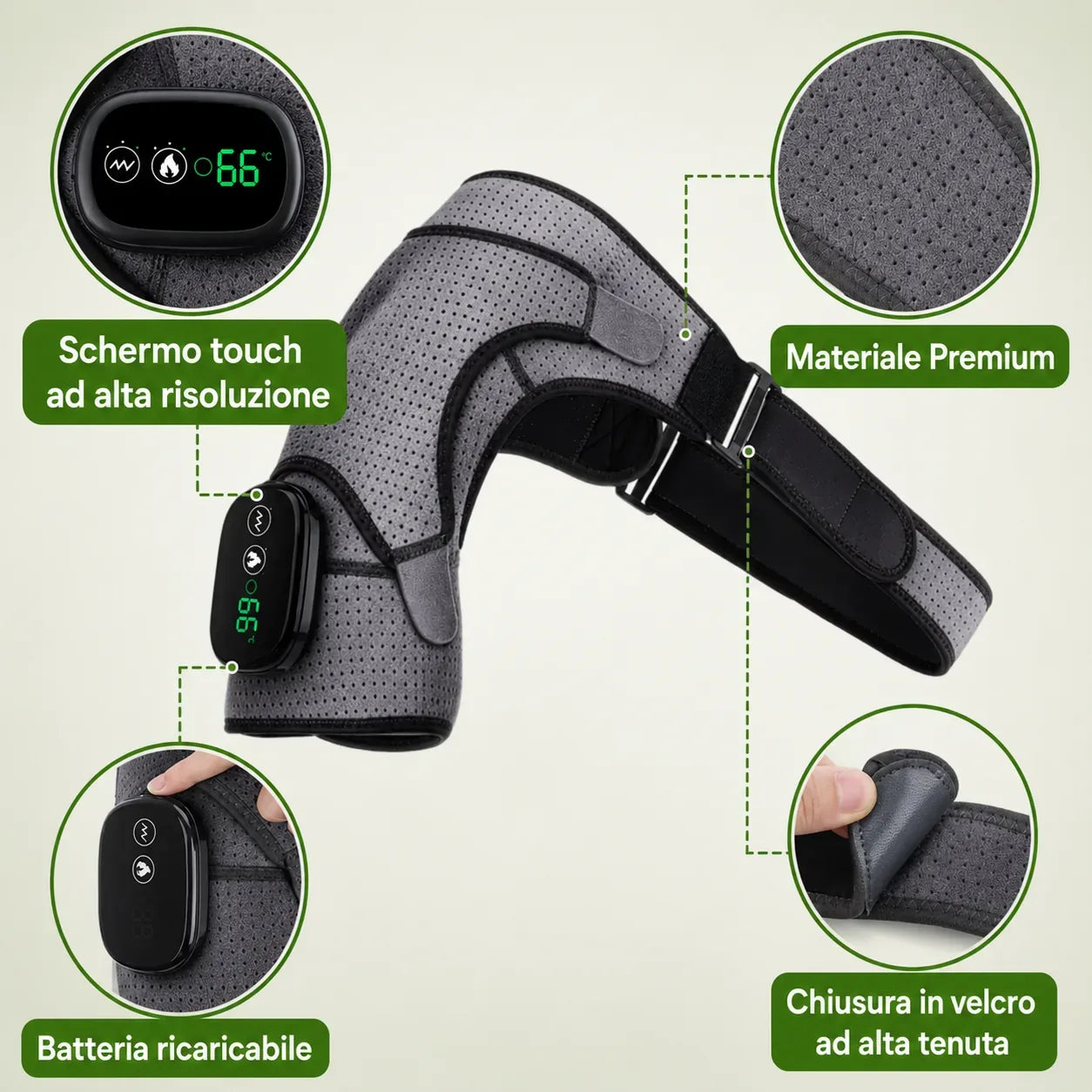 DolceCura™ – Massaggiatore per Spalla che Riduce il Dolore in Soli 12 Minuti
